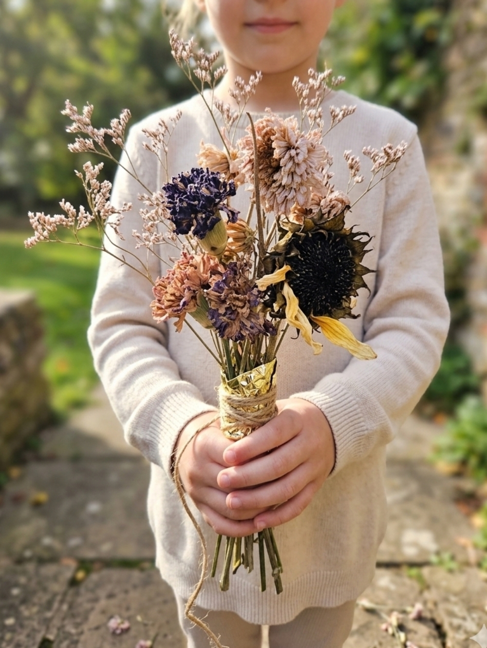 Dried Flower Arrangement Accent - Neutral Tones